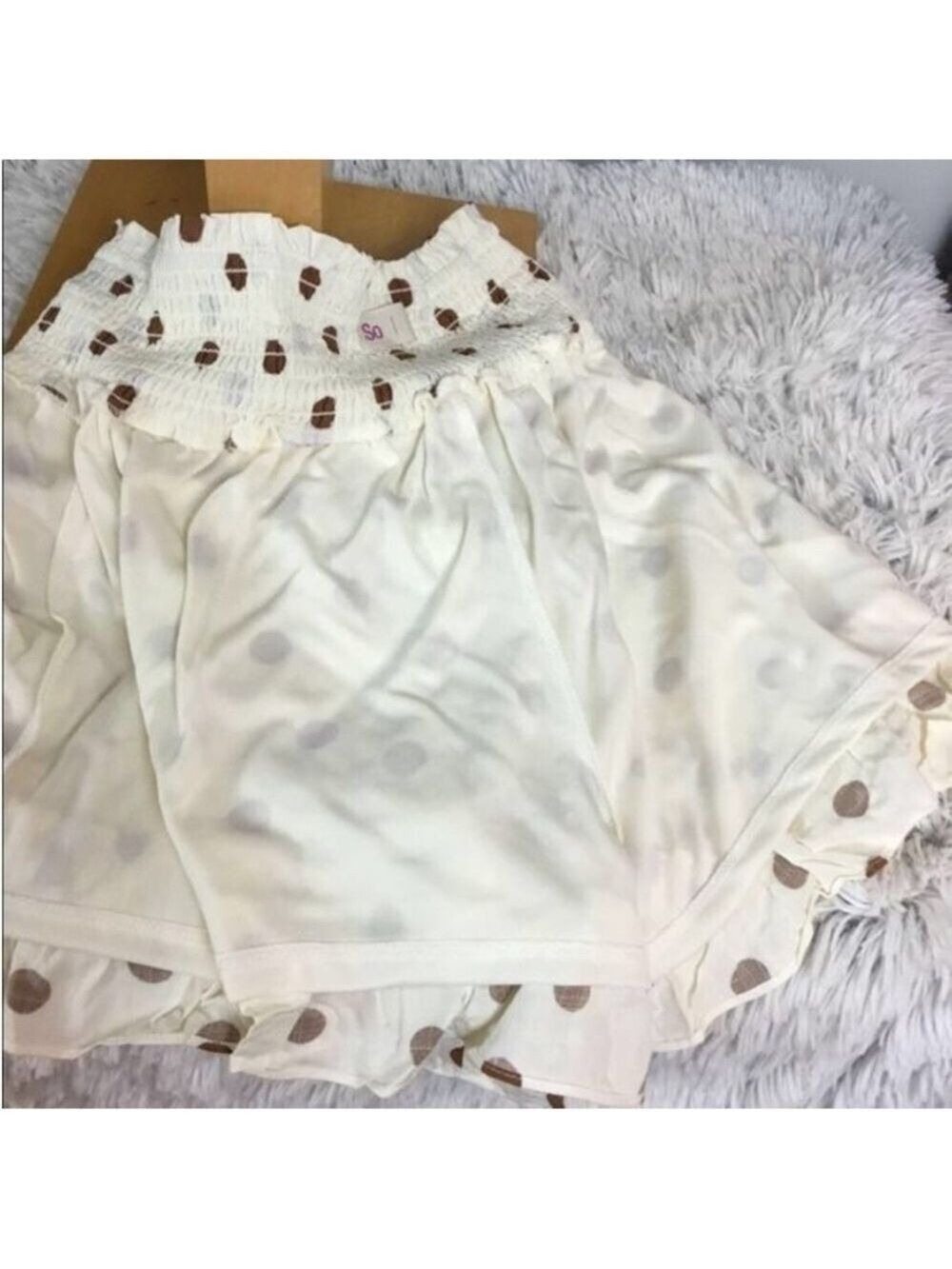 SO twist front crop top & short set Woman’s Juniors XL ginger dots - Picture 5 of 13